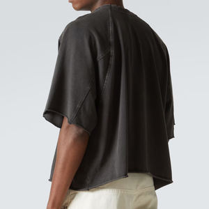 Camisetas Casuales Transpirables de Jersey para Hombre, de Algodón Lavado, Corte Cuadrado, Estampado Personalizado, Estilo Urbano, Oversize - Product Image 2