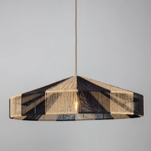 โคมไฟห้อยเชือกลายทางเวอร์นอน ราฟเฟีย เชือกถักมือ - Product Image 1