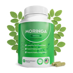 Capsules de <span class=keywords><strong>Moringa</strong></span> Biologique à Base de Protéines Végétales Naturelles, Marque Privée OEM, pour Adultes |   Avantages antioxydants végétariens pour l'immunité - Product Image 1