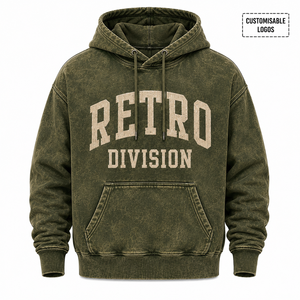 Sudaderas con Capucha para Hombre, Personalizadas, 2026, Calidad Premium, Efecto Desgastado por el Sol, 100% Algodón, Felpa, Lavado Ácido, Estilo Waffle, Térmicas - Product Image 2
