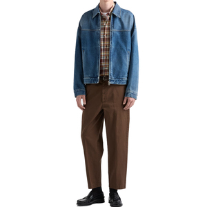 Chaqueta Bluson de Mezclilla Lavada Premium para Hombre, Chaqueta de Algodón con Cierre, Ropa de Calle, Fabricante de Ropa con Etiqueta Privada Personalizada OEM - Product Image 1