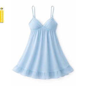 SAMAVIA Babydoll Lencería de Encaje de Una Pieza para Mujer Malla Transparente con Tirantes Ropa de Dormir Sexy de Ajuste Regular Pantalones Cortos Florales - Product Image 2