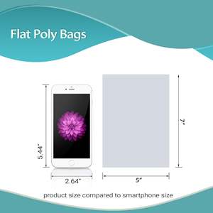 Paquete de 1000 bolsas de plástico transparente de 5x7 pulgadas, polietileno plano resistente al desgarro de 4 Mil para embalaje abierto de panadería para palomitas de maíz - Product Image 3