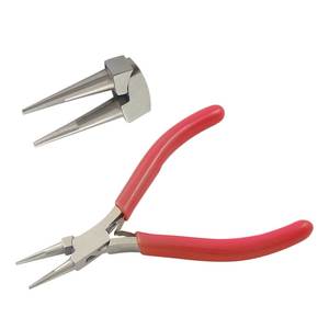 115mm Nose Plier PVC Handles Serrated Jaws Crimping Fishing Micro Line Jewelry Making DIY <b>Crafts</b> OEM <b>Wire</b> Stripper Circlip - Product Image 1