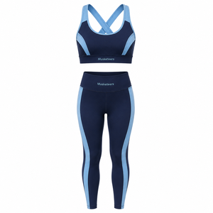 Conjunto Deportivo de Yoga de 2 Piezas para Mujer, Manga Larga, Secado Rápido, Ropa Deportiva para Pilates, Gimnasio, Fitness, Personalizable - Product Image 4