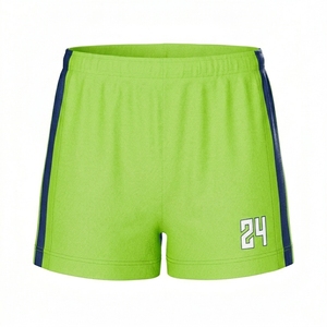 Conjunto de Uniforme de Voleibol Verde para Mujer, Número 24, Sublimado, Cuello en V, Manga Corta, Absorbente de Humedad, Ajustado - Product Image 4
