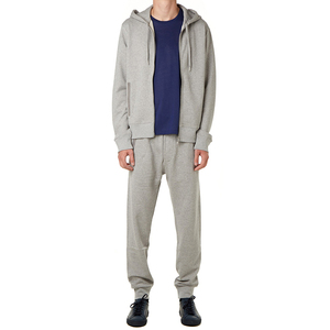 Ensemble de survêtement gris à capuche pour homme, sweat-shirt à fermeture éclair intégrale et pantalon de jogging, vêtements de sport décontractés avec poches latérales, tenue d'automne - Product Image 5