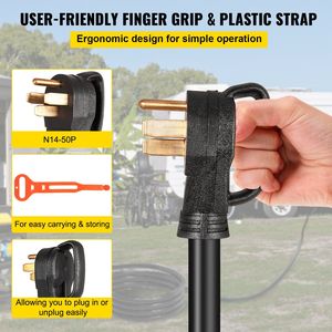 Cavo di alimentazione per generatore da 15 piedi, 50 Amp, 125/250 Volt, con connettore bloccabile 14-50P a CS6364 per sistemi elettrici di camper - Product Image 6