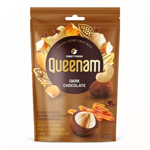 Mejor Fabricante Mayorista de Dragees de Chocolate Negro con Caramelo, Almendras, Anacardos y Nueces de Macadamia 150G Snacks HALAL OEM/ODM ¡Precio Caliente! - Product Image 1