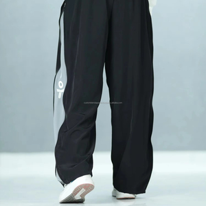 Pantalones de chándal de entrenamiento ultra holgados para hombre, ropa de calle cómoda, pantalones de chándal con logotipo personalizado, estilo Vintage, Spandex/cordón de algodón - Product Image 2