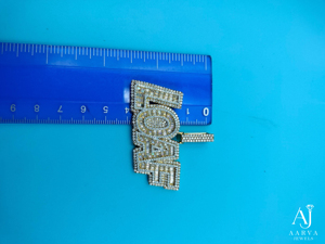 Pendentif Lettre Universitaire Personnalisé en Moissanite et Argent, Collier Hip-Hop pour Homme, Cadeau, Bijou de Fête - Product Image 6