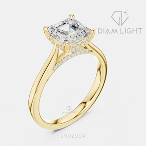 Bague en diamant de laboratoire taille Asscher 1,78 carat, certifiée IGI, or blanc 14 carats, couleur F+, clarté VS+, pour anniversaire, fiançailles, cadeau - Product Image 6