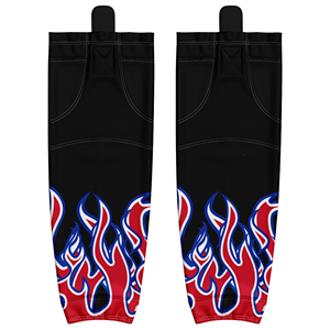 Custom Made High Quality Polyester Ice Hockey <b>Socks</b> Sets Men Women Black/Red Colors Printed Solid Color Quick Dry <b>Breathable</b> - Product Image 1