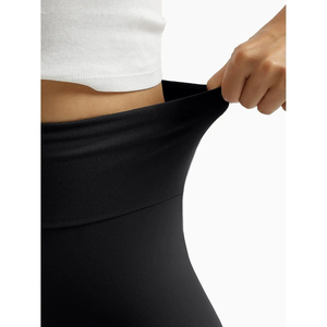 Pantalon évasé tendance pour femme avec logo personnalisé, taille haute, jambe large, en tissu extensible confortable pour la mode urbaine moderne - Product Image 5