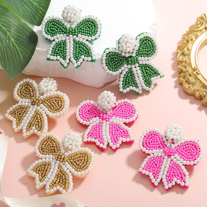 2025 Wholesale New Design Bohemian Beaded Women's Classic Sweet Versatile Rice Beads <b>Bow</b> <b>Gift</b> BY MULTI CRAFT - Product Image 5