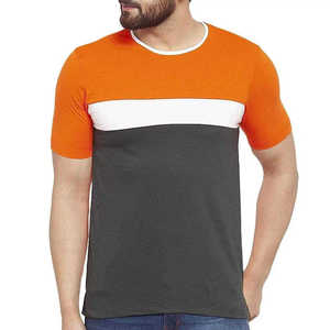 Camiseta de Verano de Estilo Simple, Manga Corta, Lisa, Informal, 100% Algodón, para Hombre - Product Image 1