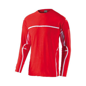 เสื้อเจอร์ซีย์แข่งรถวิบาก/จักรยานเสือภูเขา สำหรับผู้ชาย แบบสั่งพิมพ์ลายได้ตามต้องการ สีพื้น ระบายอากาศได้ดี แขนยาว โลโก้ด้านหน้า - Product Image 1