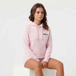 <b>Pink</b> Women's <b>Hoodie</b> With Custom Logo Fleece Casual Regular Fit Pullover Full Sleeve Front Print Pocket Design Autumn Wear - Product Image 4