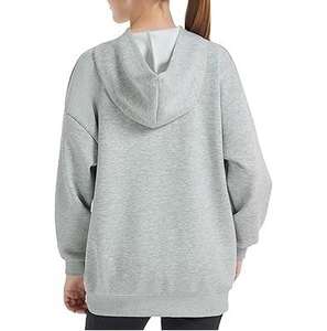 Sudadera con capucha para niñas, lisa, de felpa francesa, gruesa, para invierno, ropa infantil con capucha, transpirable - Product Image 2