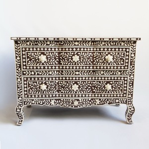 ILAHI's Bone Inlay <b>Drawer</b> Modern Design Agate Detailing <b>Storage</b> Portable Home Furniture - Product Image 2