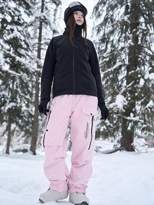 Pantalones de esquí holgados personalizados de alta calidad, impermeables 10K, calefactables, ecológicos, cortavientos, tallas grandes, ajuste holgado - Product Image 2