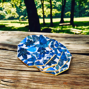 4 PCS <b>Rustic</b> MDF Wood Coasters Custom Logo Novelty Design Wooden Craft Mat/Pads for Home Office <b>Coffee</b> Bar <b>Table</b> New Home Gifts - Product Image 4