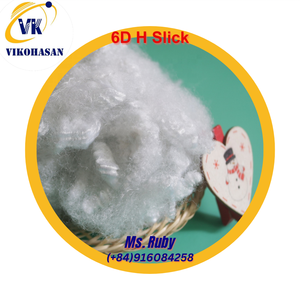 Venta directa de fábrica 6D H Slick blanco reciclado fibra hueca 100% poliéster para algodón ignífugo que hace uso como material de relleno - Product Image 1