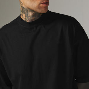 Camisetas personalizadas de alta calidad para hombre, cuello redondo, 100% algodón, tejido transpirable, corte regular, camiseta blanca, camisetas gruesas para hombre - Product Image 2
