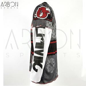 Magliette a doppio strato da uomo personalizzate con stampa sublimatica, grafica stelle e mostri, a maniche lunghe, stile streetwear, di un buon fornitore. - Product Image 3