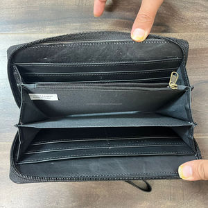 Nouveau portefeuille long en cuir véritable pour femme 2025 – Pochette simple et élégante avec porte-cartes de haute qualité et fermeture éclair pour femme - Product Image 6