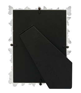 Zinc Alloy 3D Butterfly Pattern Photo <b>Frame</b> Rectangular Electroplated Silver <b>5</b>" <b>X</b> 7" White Box - Product Image 4