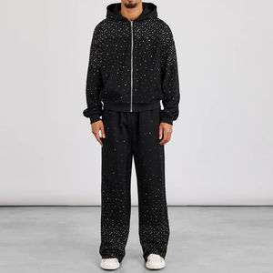 Conjunto Deportivo Informal para Hombre y Mujer, Sudadera con Capucha y Pantalones de Chándal de Felpa de Algodón, de Secado Rápido - Product Image 2