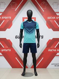 Conjunto de camiseta de fútbol personalizada, tela transpirable de secado rápido, uniforme de equipo con pantalones cortos, impresión por sublimación, logotipo OEM disponible. - Product Image 2