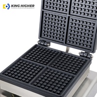 Gaufrier belge électrique antiadhésif à 4 tranches en acier Conception en nid d'abeille Machine de vente au détail de snacks à haute productivité utilisée