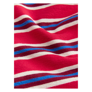 T-shirt décontracté à manches longues pour homme, col rond, tricoté, à rayures rouges, coupe classique, motif imprimé - Product Image 5