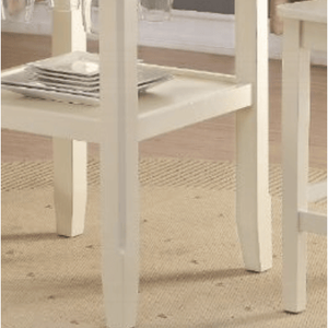 Table de salle à manger à hauteur de comptoir avec finition crème Tartys - Product Image 2
