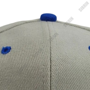 หมวกแก๊ป SIBRIN แบบสั่งทำได้ 6 แผง ทรง Snapback สีเทา-น้ำเงิน ผ้าทวิลล์ แต่งสีตัดกัน สไตล์ลำลอง หมวกเบสบอล ปีกแบน ปรับสายได้ เหมาะสำหรับกิจกรรมกลางแจ้ง - Product Image 5