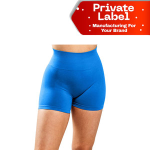 Shorts Deportivos de Mujer con Cintura Alta y Diseño Acanalado sin Costuras, Shorts de Gimnasio con Cintura Cruzada en V, Shorts Sexys para Fitness y Ciclismo - Product Image 1