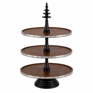 Luxury Three Tier Wooden <b>Cake</b> Stand with Mother of Pearl Inlay Round Dessert Cupcake Display Stand <b>Wedding</b> Party Serving Tray - Product Image 1