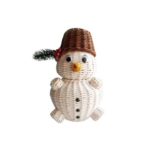 Modern Wicker <b>Wreath</b> Decor Bauble Rattan Decorate Christmas Holiday Party Supply Eco Friendly Festival Arts Trend Model - Product Image 3