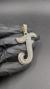 Colgante de Letra Grande con Diseño 3D Personalizado, Joyería para Hombre y Mujer, Estilo Rapero Hip Hop, Diamante Certificado IGI, Plata de Ley 925 - Product Image 5