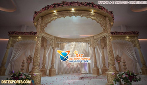 Mandap de Boda Moderno con Temática de Jardín al Aire Libre, Mandap de Boda Moderno con Temática Blanca, Decoración de Mandap para Boda en Calgary - Product Image 5
