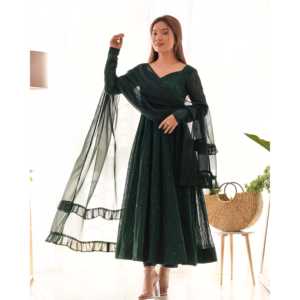 ชุด anarkali ขนาด XS มีจี้และ dupatta - Product Image 4