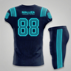 Maillots de football américain d'été personnalisés en sublimation pour la vente en gros, avec empiècements en maille respirante, coutures renforcées, séchage rapide - Product Image 3