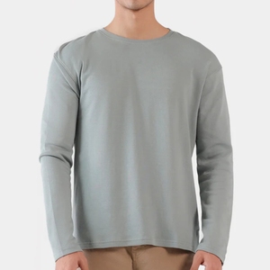 เสื้อยืดแขนยาวพิมพ์โลโก้ตามสั่ง OEM ผ้าเจอร์ซีย์คอตตอน 100% คุณภาพสูง พิมพ์ลายโลโก้ เสื้อยืดสำหรับฤดูร้อนและกิจกรรมกลางแจ้ง สำหรับทุกเพศ - Product Image 1