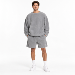 Conjunto de Sudadera y Pantalones Cortos de Verano para Hombre, Ligero, Informal, de Dos Piezas, Estilo Urbano, Sudadera con Capucha y Pantalones Cortos, Ropa de Primera Calidad - Product Image 1