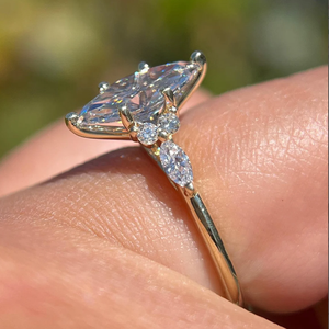 Anillo de plata 925 con corte marquesa, diamante moissanita solitario con claridad VS1, anillo de compromiso, joyería de boda para mujer - Product Image 4