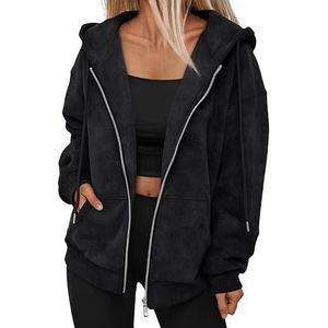 Custom Womens <b>Hoodie</b> Heavyweight Cotton <b>Graphic</b> <b>Zip</b> <b>Up</b> Supplier - Product Image 1