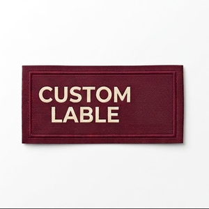 Étiquettes tissées personnalisées de luxe en gros, étiquettes de marque texturées à coudre sur les vêtements, pour chapeaux et chaussures - Product Image 2