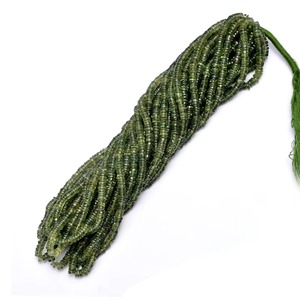 Apatite Verte Naturelle Lisse, Perles Heishi en Forme de Disque 4mm 5mm, Perles de Pierre Apatite, Prix de Gros en Vrac pour la Fabrication de Bijoux - Product Image 2